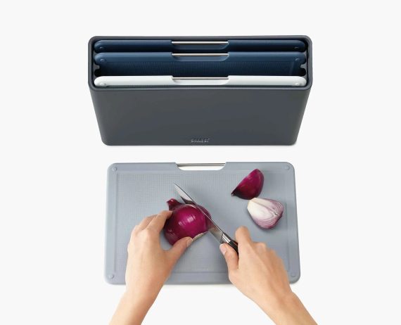 Joseph Joseph Folio 4-piece Gray Cutting Board Set Regular - Image 5