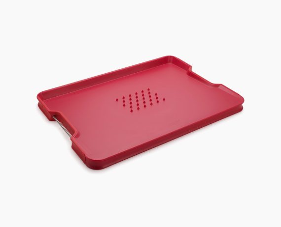 Joseph Joseph Cut&Carve Plus Multi-function Red Cutting Board - Image 4