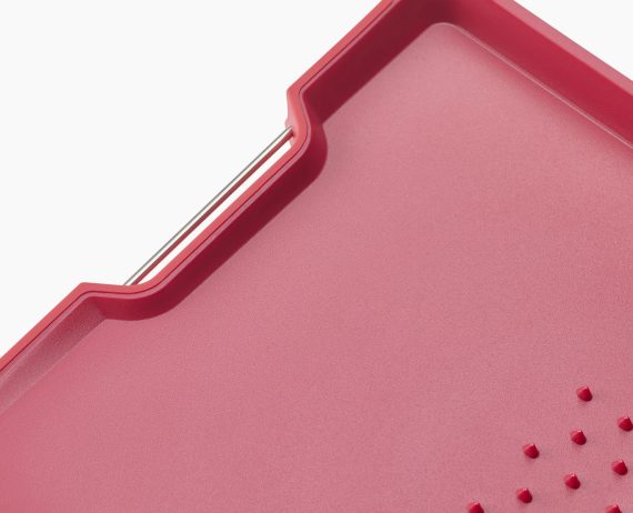 Joseph Joseph Cut&Carve Plus Multi-function Red Cutting Board - Image 6
