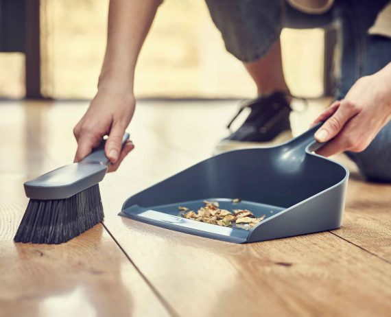 Joseph Joseph CleanStore Blue Wall-mounted Dustpan & Brush - Image 4