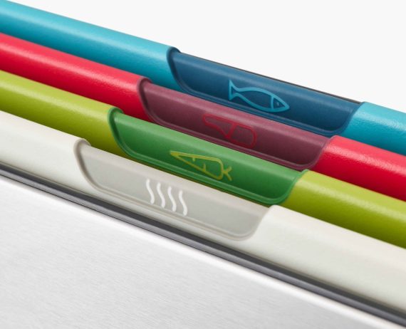 Joseph Joseph Folio Icon Steel 4-piece Multicolor Cutting Board Set - Image 4