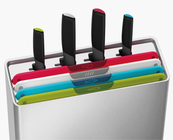 Joseph Joseph Folio Icon Plus 8-piece Multicolour Knife & Cutting Board Set - Image 4