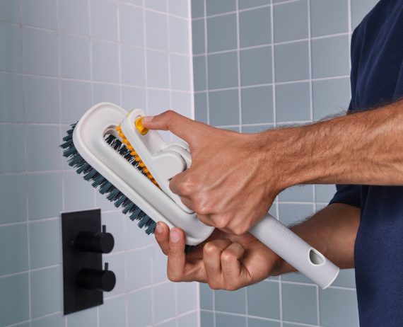 Joseph Joseph CleanTech 2-in-1 Tile Scrubber Tool with Extension Pole - Image 2