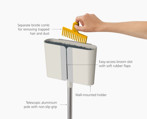 Joseph Joseph CleanTech Wall-Mounted Broom - Image 6