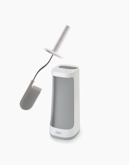 Joseph Joseph Flex Plus Light Gray Toilet Brush with Storage Caddy