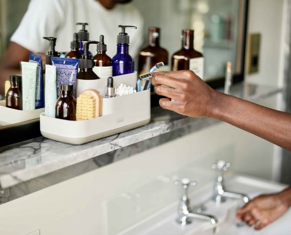 Joseph Joseph EasyStore Matt Ecru Bathroom Storage Caddy - Image 3