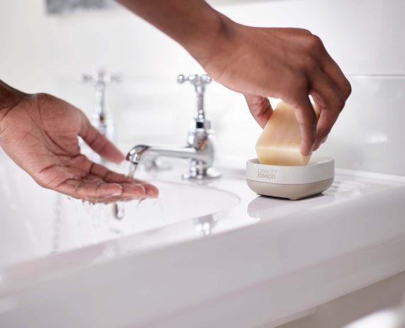 Joseph Joseph Slim Compact Matt Ecru Soap Dish - Image 3