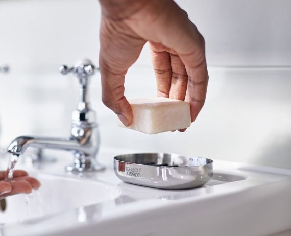Joseph Joseph EasyStore Luxe Stainless-steel Soap Dish - Image 2
