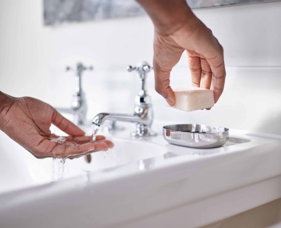 Joseph Joseph EasyStore Luxe Stainless-steel Soap Dish - Image 3