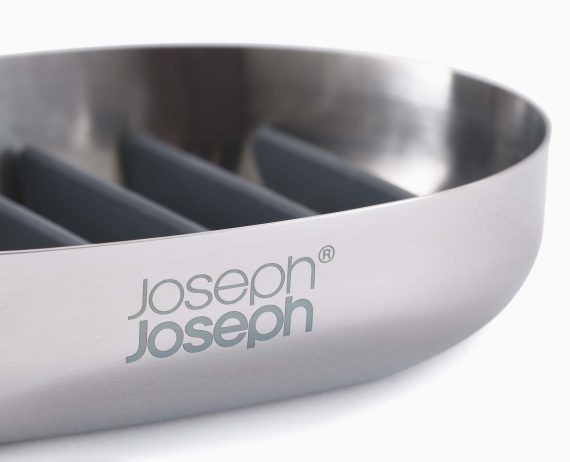 Joseph Joseph EasyStore Luxe Stainless-steel Soap Dish - Image 4