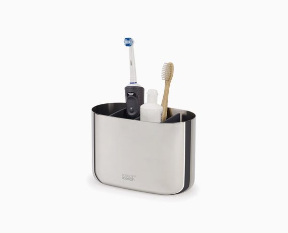 Joseph Joseph EasyStore Luxe Large Stainless-steel Toothbrush Caddy