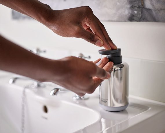 Joseph Joseph EasyStore Luxe Stainless-steel Soap Pump - Image 2