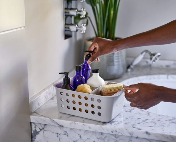 Joseph Joseph EasyStore Ecru Bathroom Storage Basket - Image 2