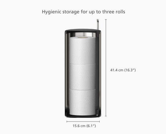 Joseph Joseph Easystore Luxe Stainless-steel Concealed Toilet Paper Holder - Image 7