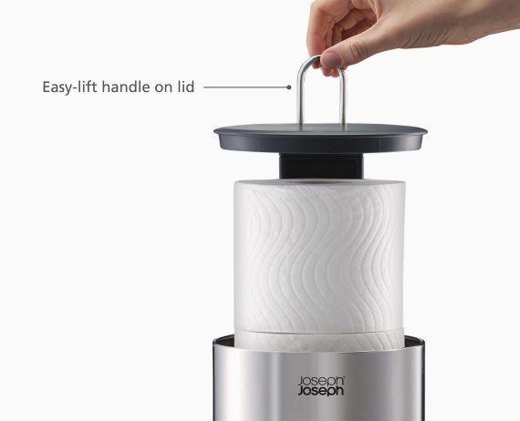 Joseph Joseph Easystore Luxe Stainless-steel Concealed Toilet Paper Holder - Image 6