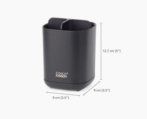 Joseph Joseph EasyStore Matt Black Toothbrush Holder - Image 9