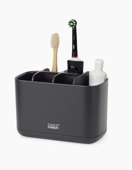 Joseph Joseph EasyStore Large Matt Black Toothbrush Holder