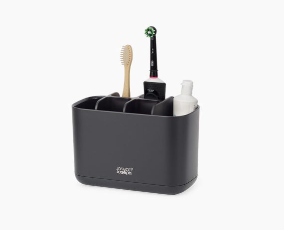 Joseph Joseph EasyStore Large Matt Black Toothbrush Holder