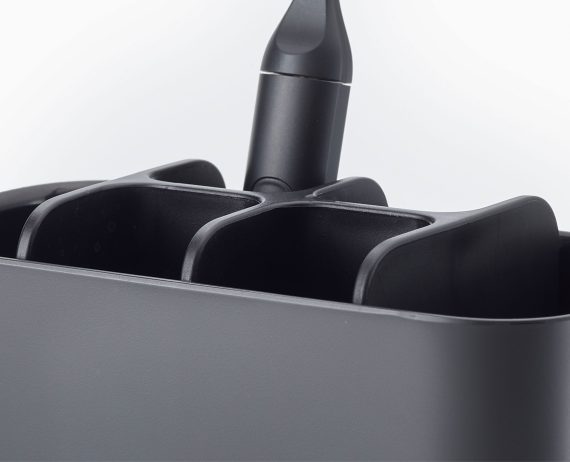 Joseph Joseph EasyStore Large Matt Black Toothbrush Holder - Image 4