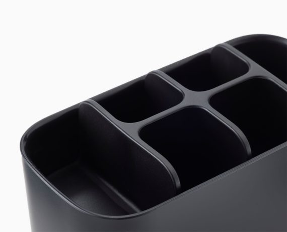 Joseph Joseph EasyStore Large Matt Black Toothbrush Holder - Image 6