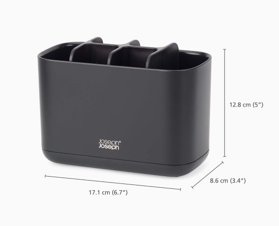 Joseph Joseph EasyStore Large Matt Black Toothbrush Holder - Image 9