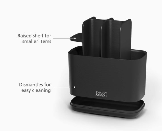 Joseph Joseph EasyStore Large Matt Black Toothbrush Holder - Image 8