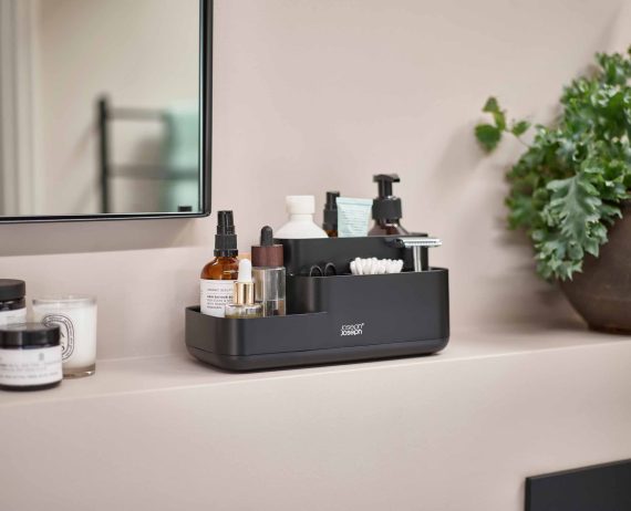 Joseph Joseph EasyStore Matt Black Bathroom Storage Caddy - Image 3