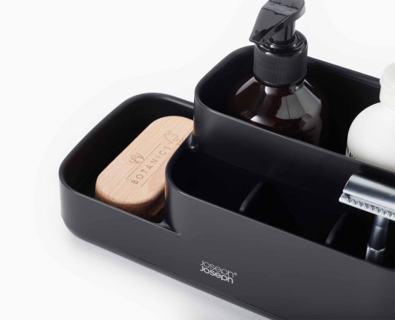 Joseph Joseph EasyStore Matt Black Bathroom Storage Caddy - Image 5