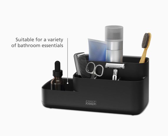 Joseph Joseph EasyStore Matt Black Bathroom Storage Caddy - Image 6