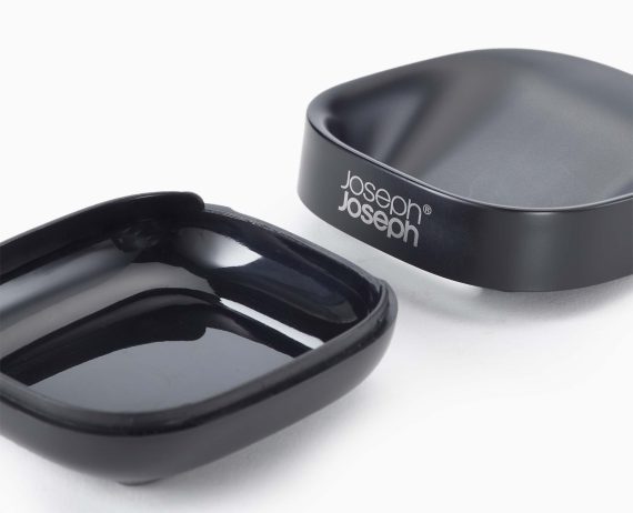 Joseph Joseph Slim Compact Matt Black Soap Dish - Image 7