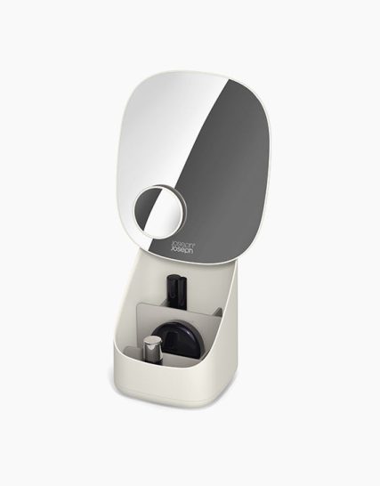 Joseph Joseph Viva Pedestal Mirror with Cosmetic Organizer