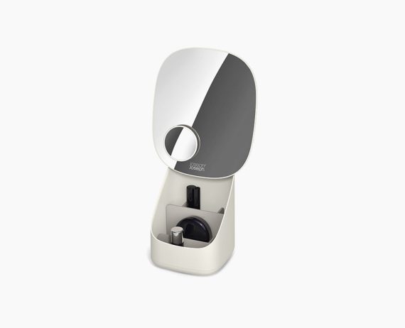 Joseph Joseph Viva Pedestal Mirror with Cosmetic Organizer
