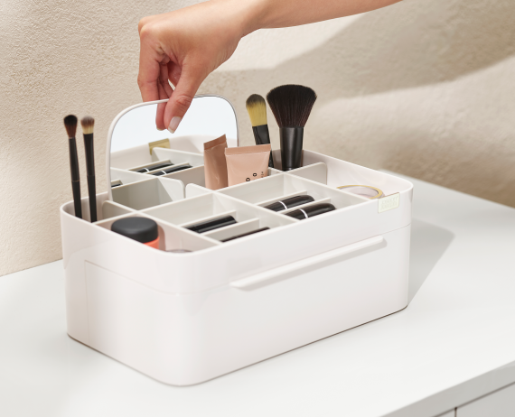 Joseph Joseph Viva Large Cosmetic Organizer with Removable Mirror - Image 3