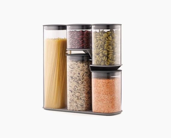 Joseph Joseph Podium 5-piece Gray Storage Container Set