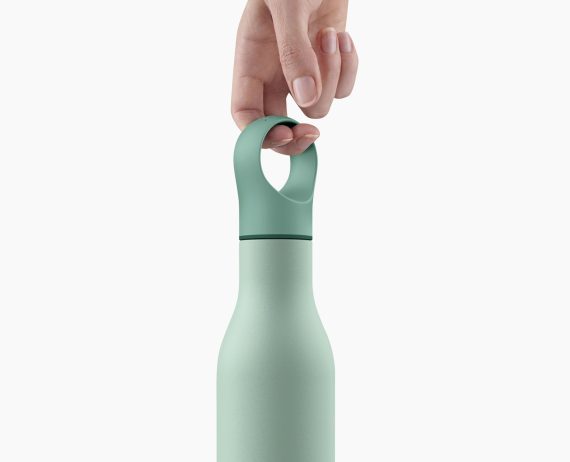 Joseph Joseph Loop 500ml Stainless-steel Green Vacuum Insulated Water Bottle - Image 4