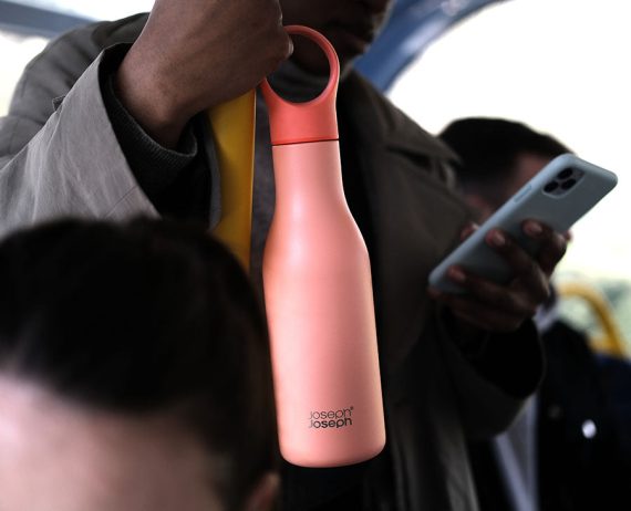 Joseph Joseph Loop 500ml Stainless-steel Coral Vacuum Insulated Water Bottle - Image 2