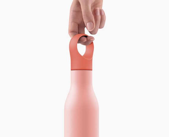 Joseph Joseph Loop 500ml Stainless-steel Coral Vacuum Insulated Water Bottle - Image 4