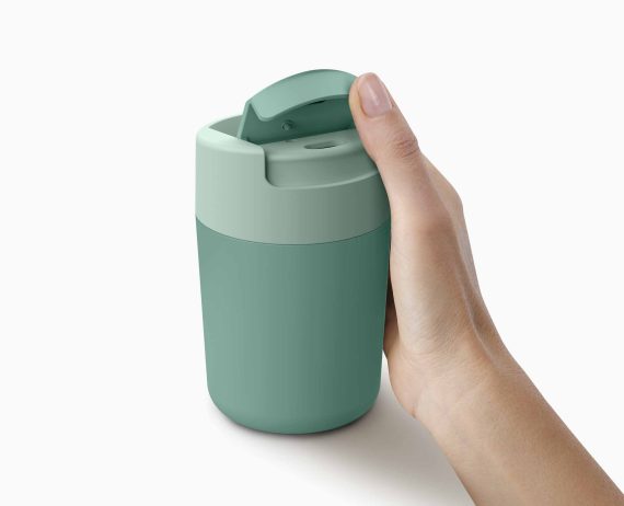 Joseph Joseph Sipp Green Travel Mug with Hygienic Lid 340ml - Image 4