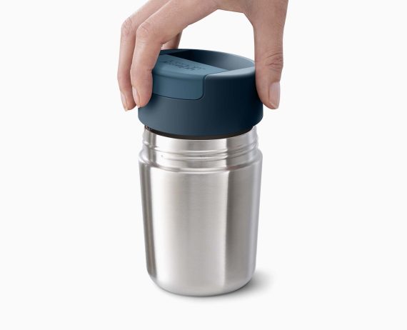 Joseph Joseph Sipp Stainless-steel Travel Mug with Hygienic Lid 340ml - Image 5