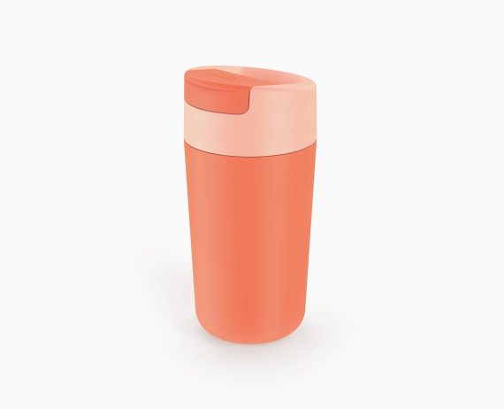 Joseph Joseph Sipp Coral Travel Mug Large with Hygienic Lid 454ml - Image 4