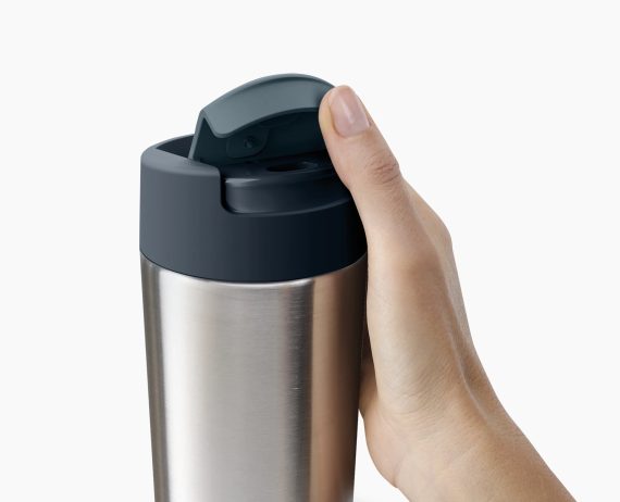 Joseph Joseph Sipp Stainless-steel Travel Mug Large with Hygienic Lid 454ml - Image 4