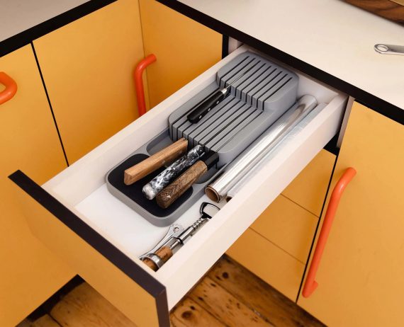 Joseph Joseph DrawerStore Gray Compact Knife Organizer - Image 2