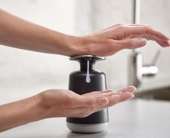 Joseph Joseph Presto Gray Hygienic Soap Dispenser - Image 2