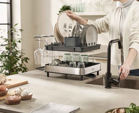 Joseph Joseph Excel Stainless-steel 2-Tier Dish Rack - Image 3