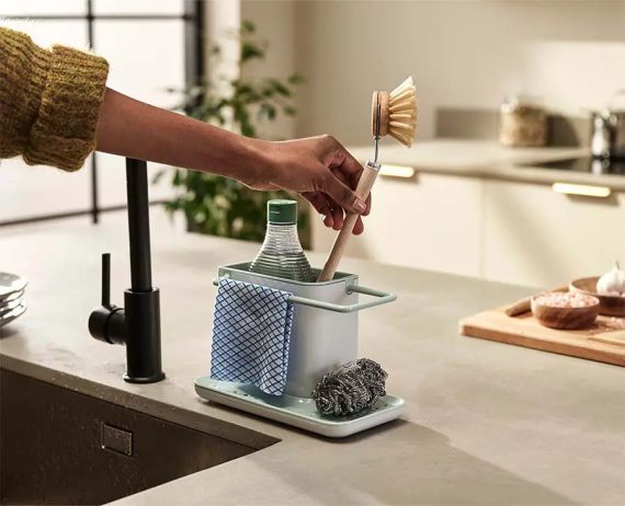 Joseph Joseph Caddy Stone Green Kitchen Sink Organiser - Image 2