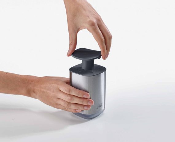Joseph Joseph Presto Steel Gray Hygienic Soap Dispenser - Image 4