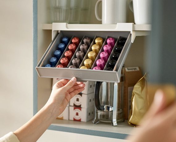 Joseph Joseph CupboardStore Gray Under-shelf Coffee Pod Drawer - Image 2