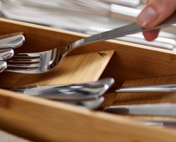 Joseph Joseph DrawerStore Bamboo Compact Cutlery Organizer - Image 5