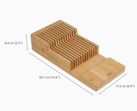 Joseph Joseph DrawerStore Bamboo Large 2-tier Knife Organizer - Image 9