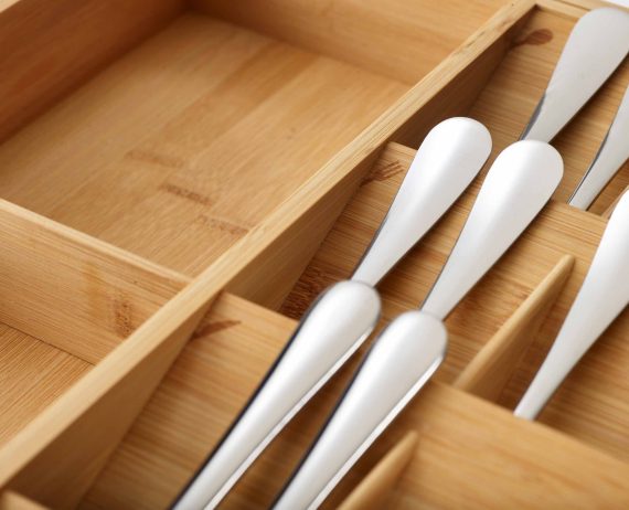 Joseph Joseph DrawerStore Bamboo Expanding Cutlery, Utensil & Gadgets Organizer - Image 7